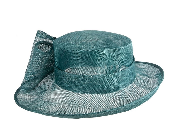 Teal Max Alexander Wide-Brim Hat with Bow - Image 3