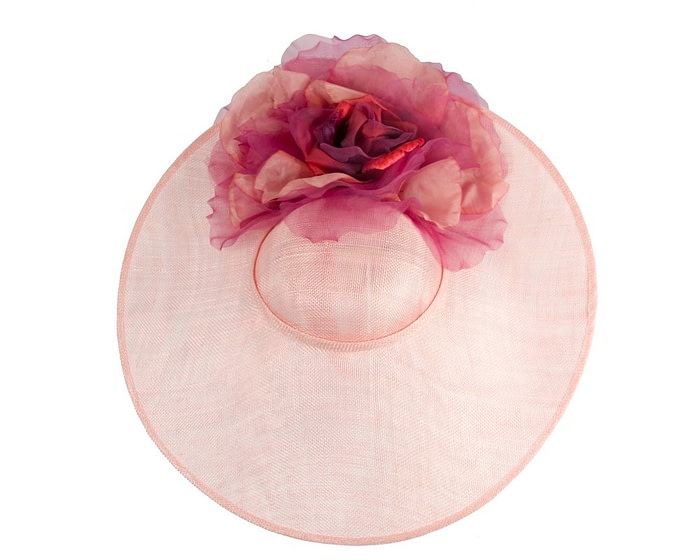 Large Fillies Collection Pink & Wine Fascinator Hat - Image 4