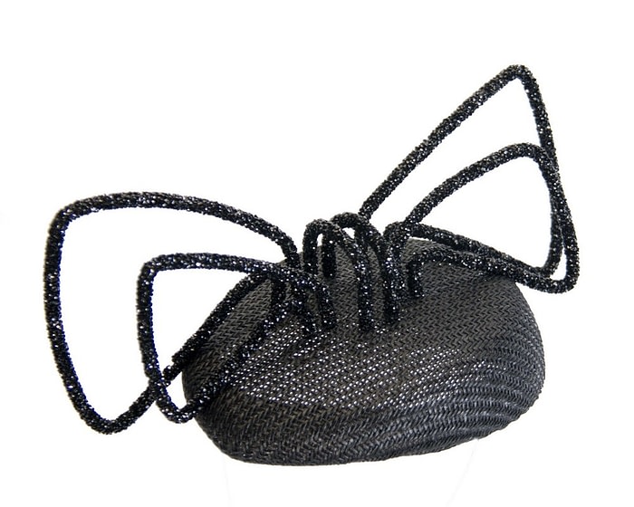 Fascinators Online - Bespoke black pillbox with bow by Fillies Collection
