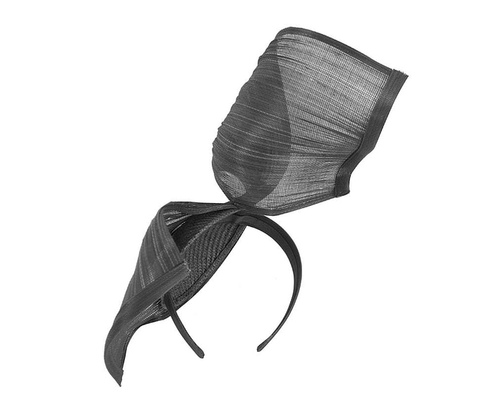 Fascinators Online - Black twisted jinsin fascinator by Fillies Collection