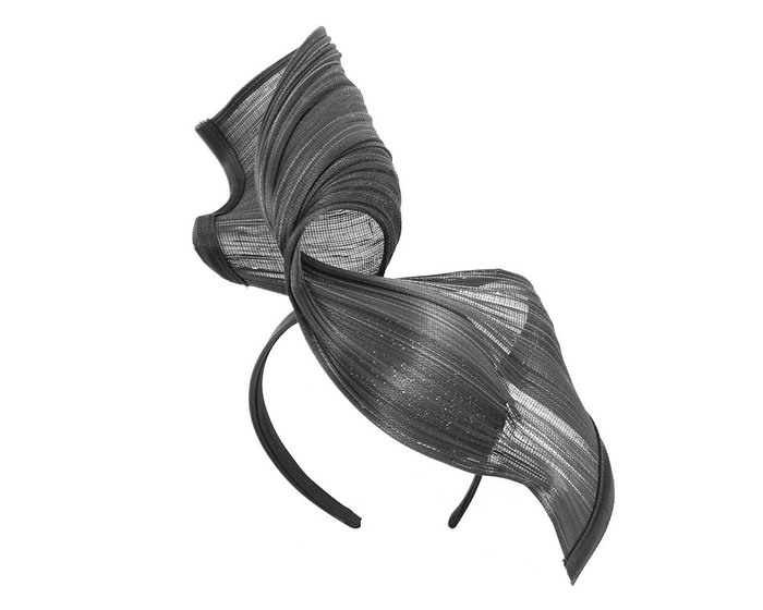 Fascinators Online - Black twisted jinsin fascinator by Fillies Collection