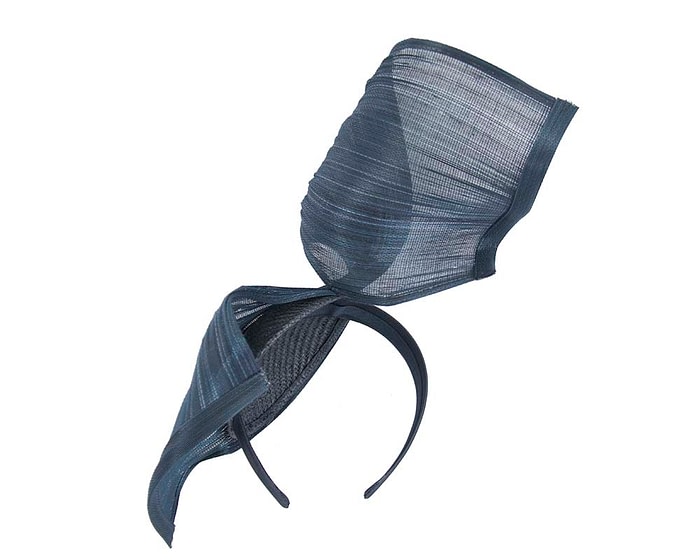 Fascinators Online - Navy twisted jinsin fascinator by Fillies Collection