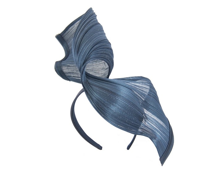 Fascinators Online - Navy twisted jinsin fascinator by Fillies Collection