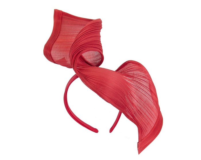 Fascinators Online - Red twisted jinsin fascinator by Fillies Collection