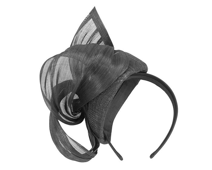 Fascinators Online - Black pillbox fascinator with silk bow by Fillies Collection