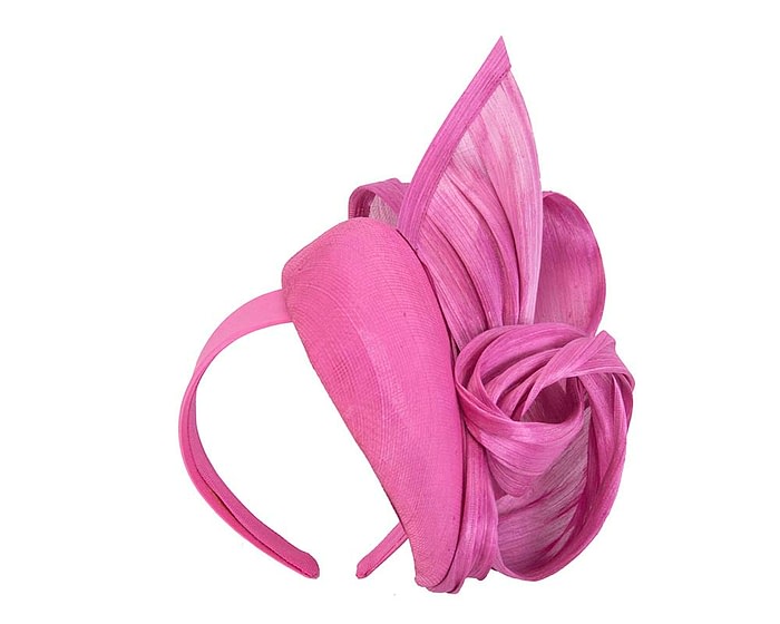 Fascinators Online - Fuchsia pillbox fascinator with silk bow by Fillies Collection