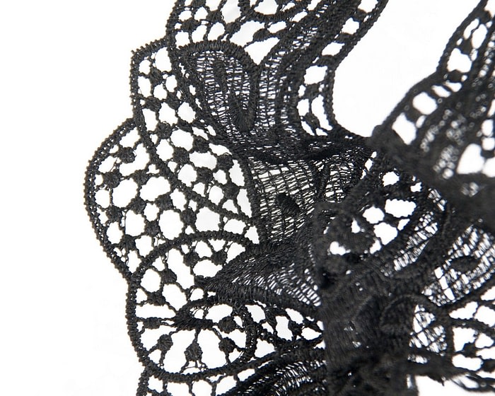 Fascinators Online - Black lace butterfly fascinator