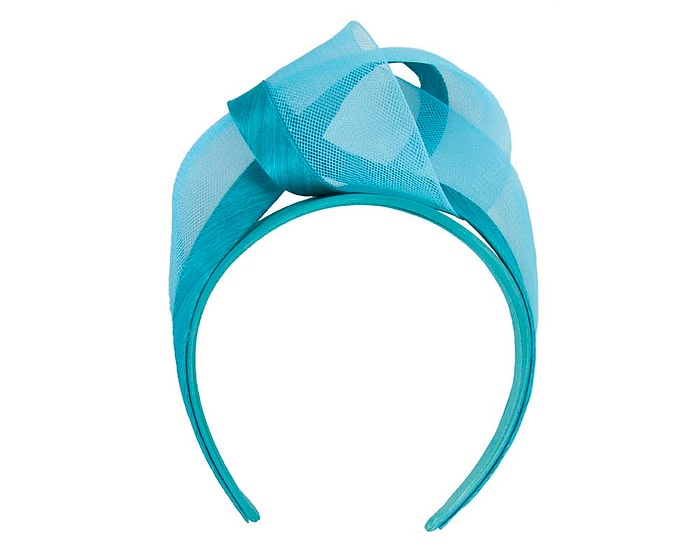 Fascinators Online - Turquoise turban headband by Fillies Collection