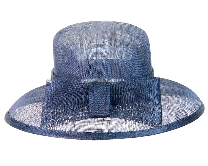 Fascinators Online - Navy sinamay hat by Max Alexander