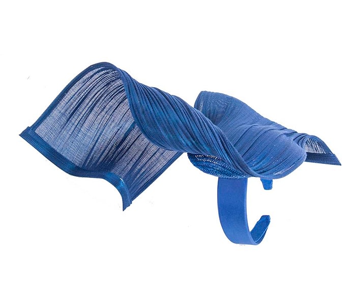 Fascinators Online - Royal blue twisted jinsin fascinator by Fillies Collection