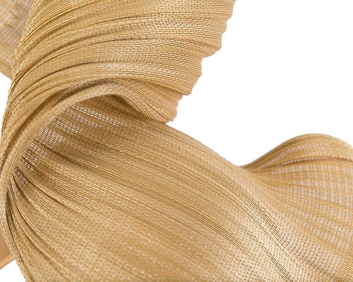 Fascinators Online - Gold twisted jinsin fascinator by Fillies Collection