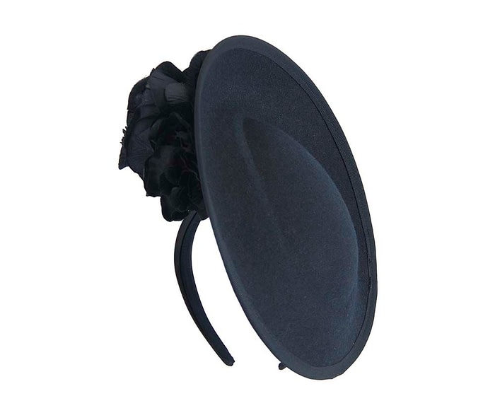 Fascinators Online - Large navy plate with flowers by Fillies Collection