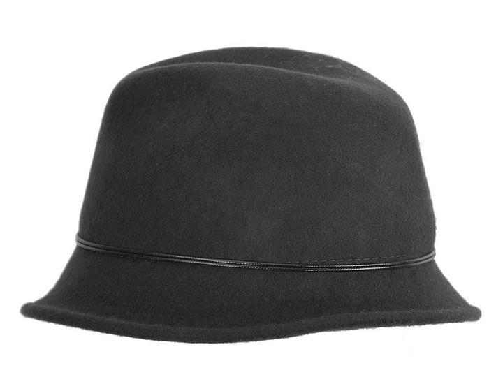 Fascinators Online - Black felt trilby hat by Max Alexander