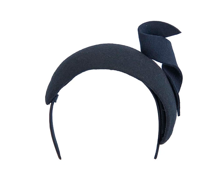 Fascinators Online - Wide navy designers headband winter fascinator by Max Alexander