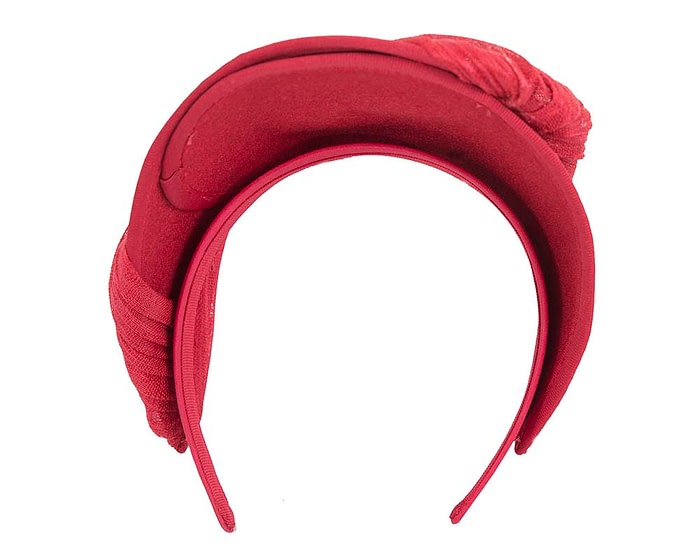 Fascinators Online - Red felt crown fascinator by Fillies Collection
