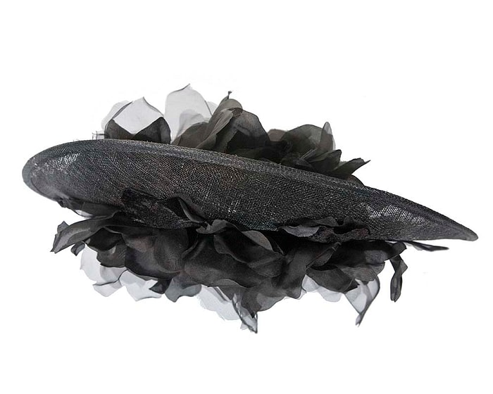 Fascinators Online - Large black plate racing fascinator by Fillies Collection