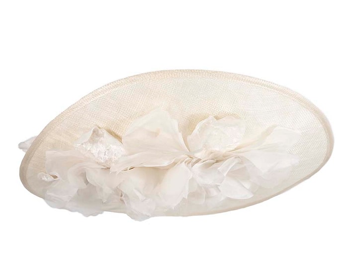 Fascinators Online - Large cream plate racing fascinator by Fillies Collection