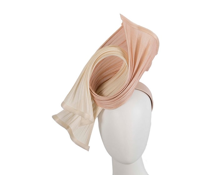 Fascinators Online - Twisted cream & nude jinsin racing fascinator by Fillies Collection