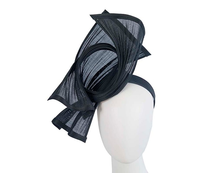 Fascinators Online - Twisted navy jinsin racing fascinator by Fillies Collection