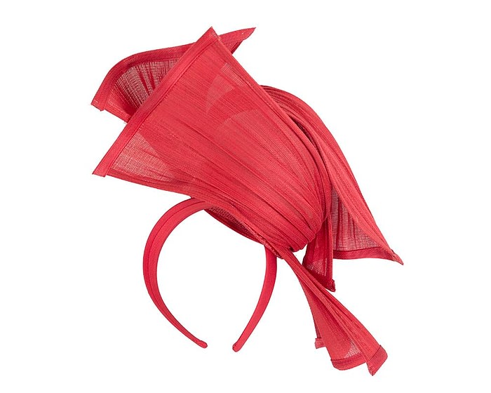 Fascinators Online - Twisted red jinsin racing fascinator by Fillies Collection