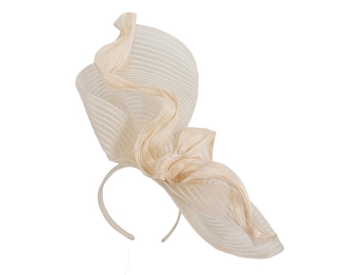 Fascinators Online - Tall Australian Made cream racing fascinator by Fillies Collection