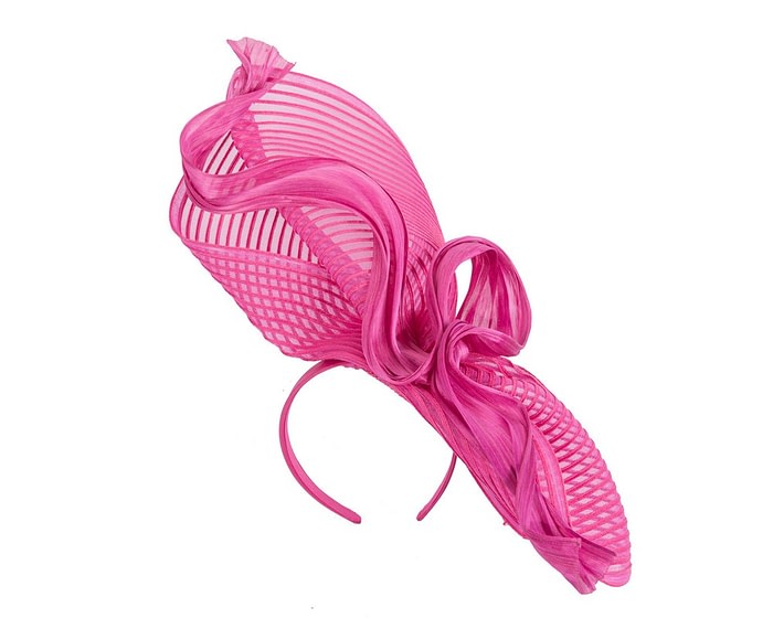 Fascinators Online - Tall Australian Made fuchsia racing fascinator by Fillies Collection