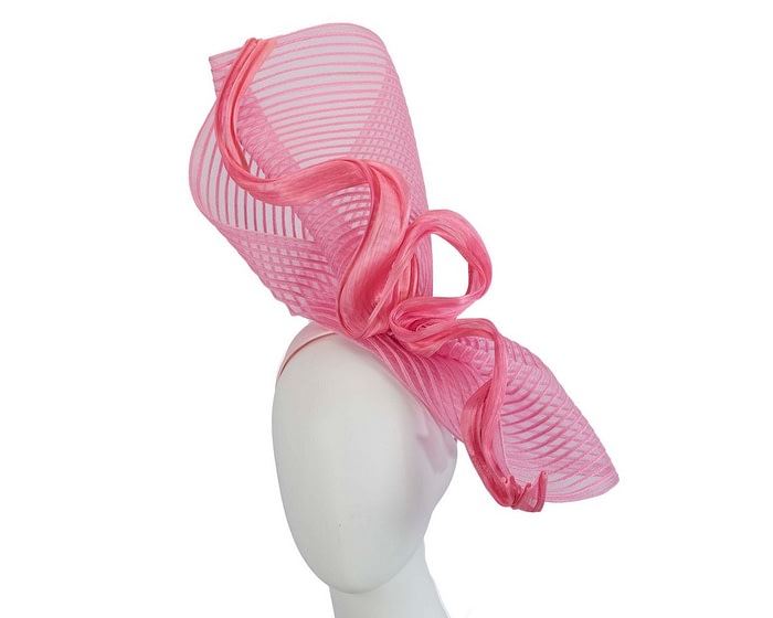 Fascinators Online - Tall Australian Made pink racing fascinator by Fillies Collection