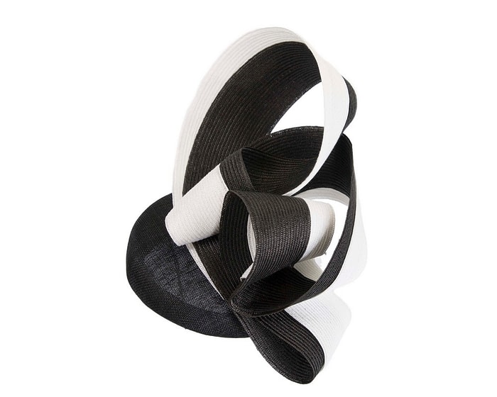 Fascinators Online - Black & white racing fascinator by Fillies Collection