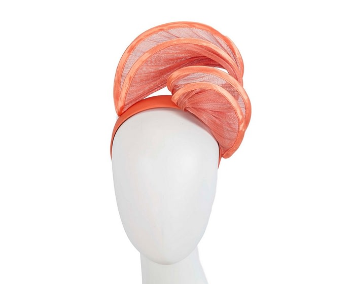 Fascinators Online - Orange headband racing fascinator by Fillies Collection