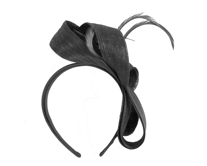 Fascinators Online - Black loops headband fascinator by Fillies Collection
