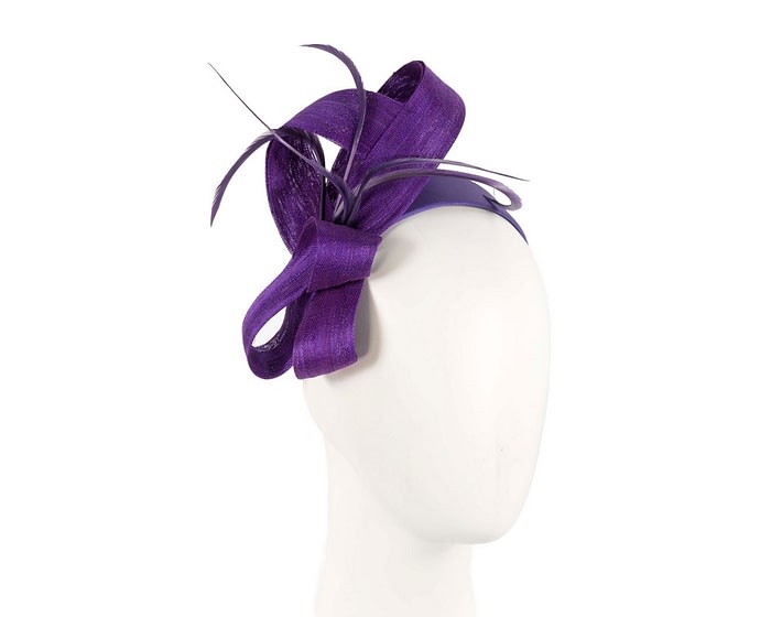 Fascinators Online - Purple loops headband fascinator by Fillies Collection