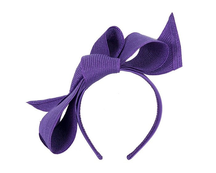 Fascinators Online - Large purple bow fascinator by Max Alexander