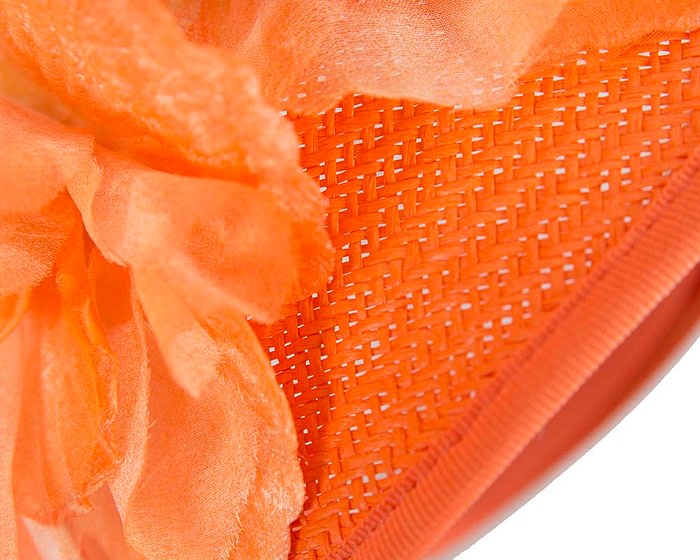 Fascinators Online - Bespoke large orange flower fascinator by Fillies Collection