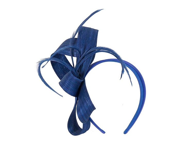 Fascinators Online - Royal blue loops headband fascinator by Fillies Collection