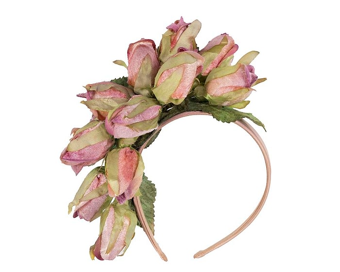 Fascinators Online - Multi-color lilac roses flower headband by Max Alexander