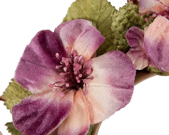 Fascinators Online - Multi-color lilac flower headband by Max Alexander