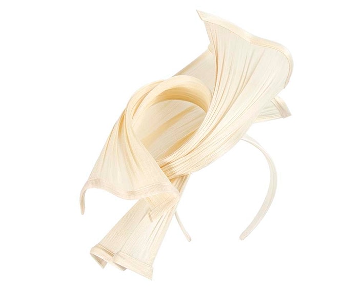 Fascinators Online - Twisted cream jinsin racing fascinator by Fillies Collection