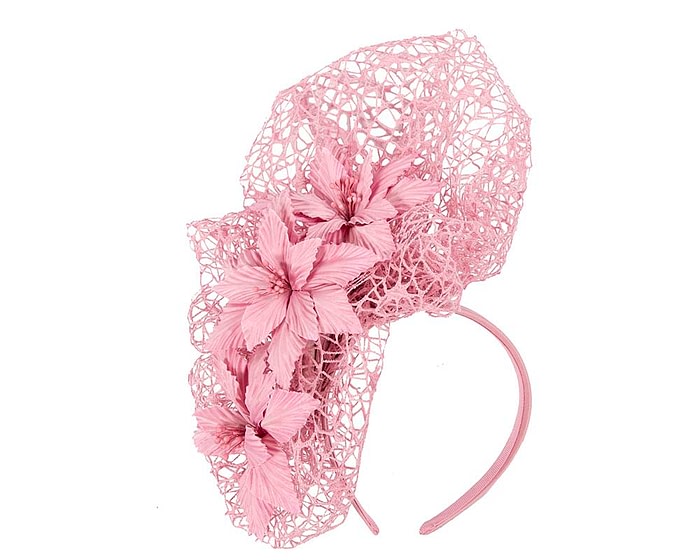 Fascinators Online - Dusty Pink designers racing fascinator by Fillies Collection