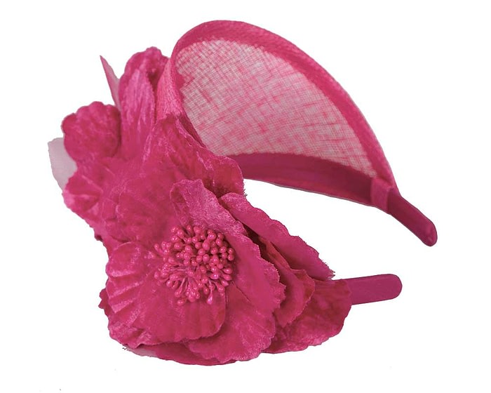 Fascinators Online - Fuchsia flower headband fascinator by Max Alexander