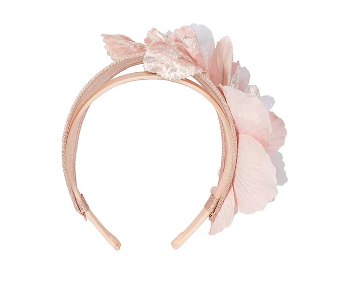 Fascinators Online - Blush flower headband fascinator by Max Alexander