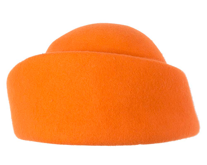 Fascinators Online - Designers orange felt hat