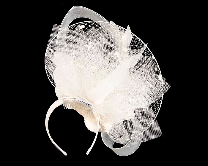 Fascinators Online - Bespoke ivory cream fascinator by Fillies Collection
