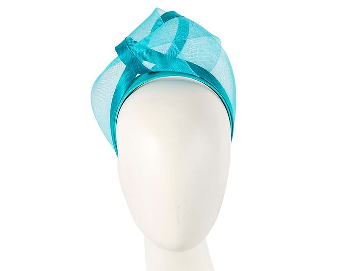 Fascinators Online - Turquoise turban headband by Fillies Collection
