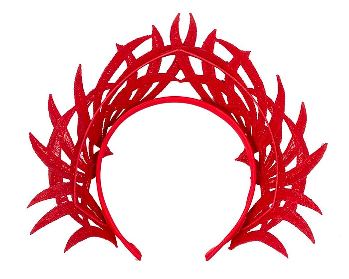 Fascinators Online - Red lace crown