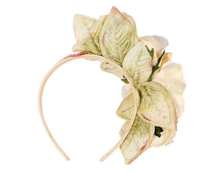 Fascinators Online - Multi-color cream flower headband by Max Alexander