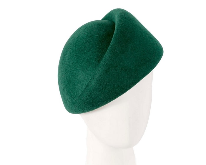 Fascinators Online - Designers green felt winter fashion hat by Max Alexander