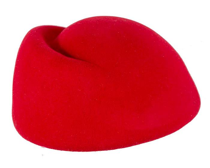 Fascinators Online - Designers red felt winter fashion hat by Max Alexander