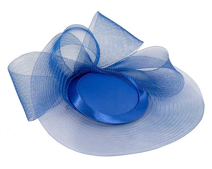 Fascinators Online - Royal Blue custom made Mother of the Bride cocktail hat