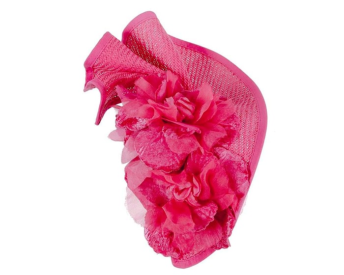 Fascinators Online - Bespoke large fuchsia flower fascinator by Fillies Collection