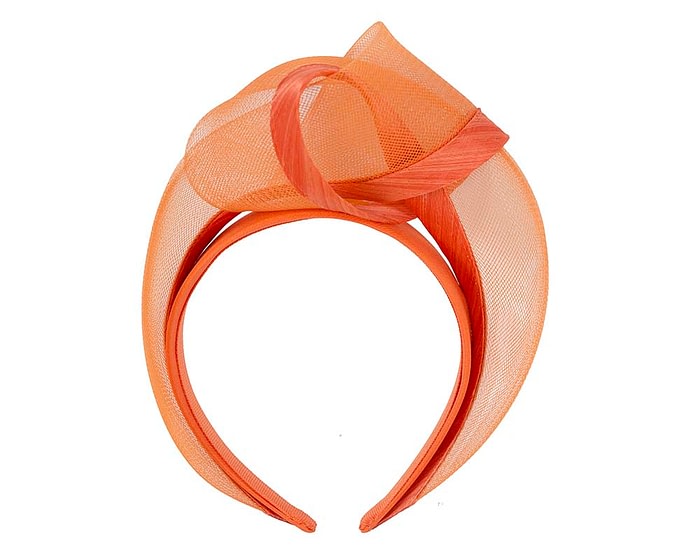 Fascinators Online - Orange turban headband by Fillies Collection